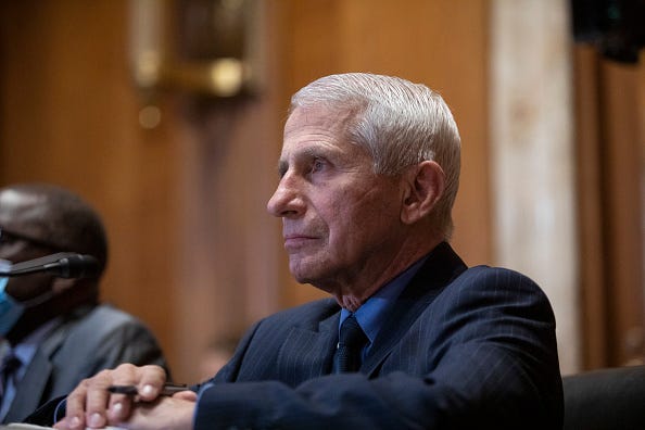 Dr. Anthony Fauci, Director of the National Institute of Allergy and Infectious Diseases testifies during a Senate Appropriations Subcommittee on Labor, Health and Human Services, Education, and Related Agencies hearing on Capitol Hill on May 17, 2022 in Washington, DC.