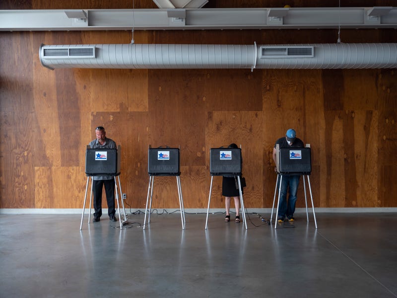Illinois Primary Election 2022 voting booths