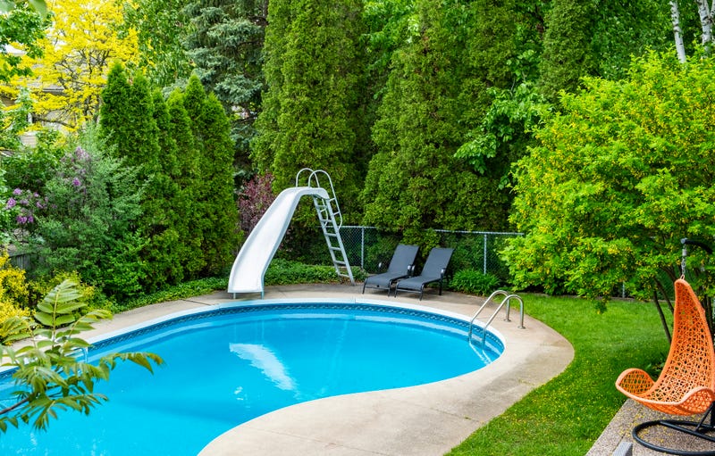 A backyard pool.