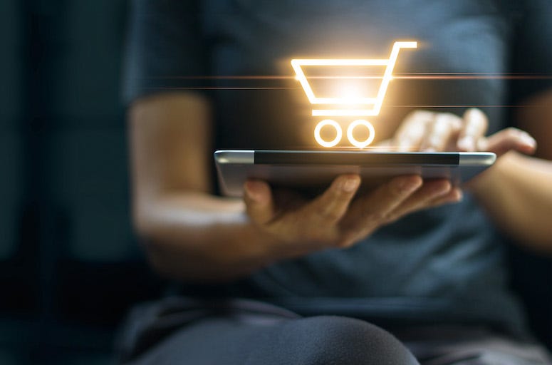 Online shipping concept