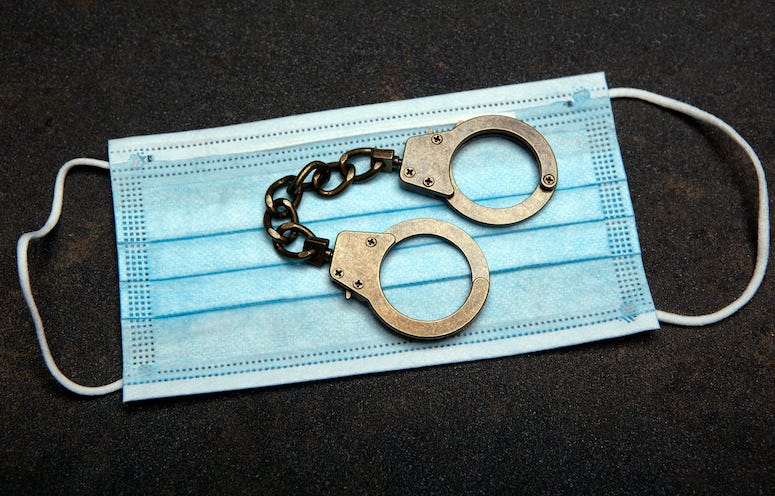 Face Mask, Handcuffs