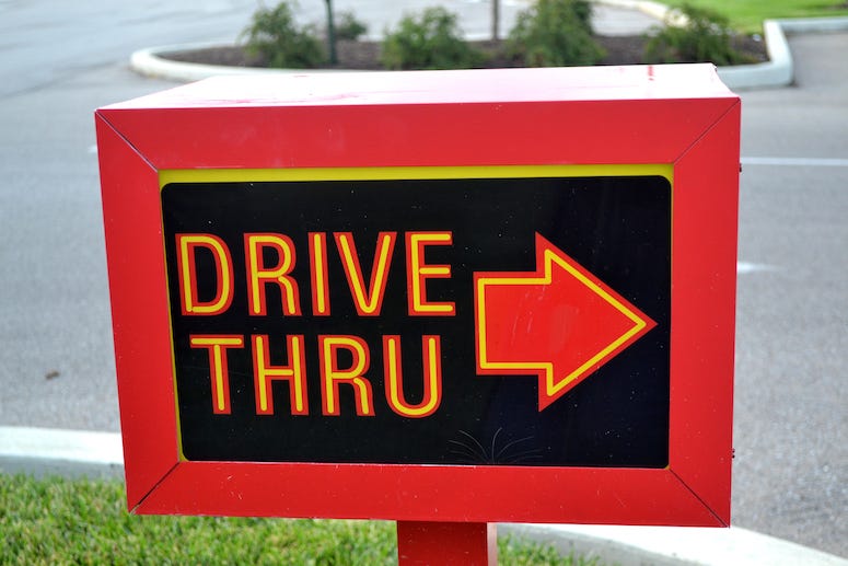 Drive-thru sign