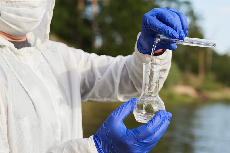 Two water samples taken from waters in Hubbell Pond and one from Kent Lake picked up traces of hexavalent chromium released into the Huron River system by a Wixom manufacturing company, state officials said Saturday.