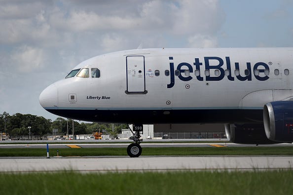 JetBlue airplane.