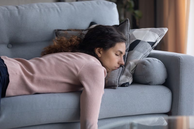 Woman napping