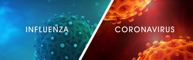 Influenza vs. COVID-19