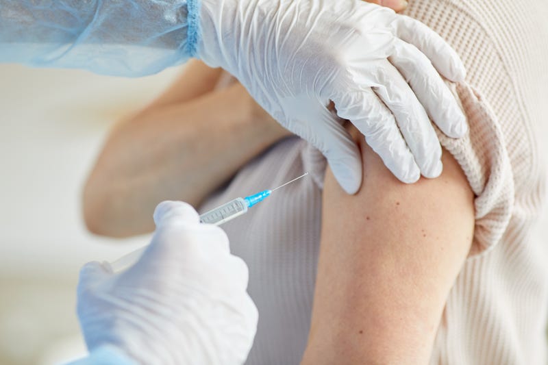 Vaccine being administered