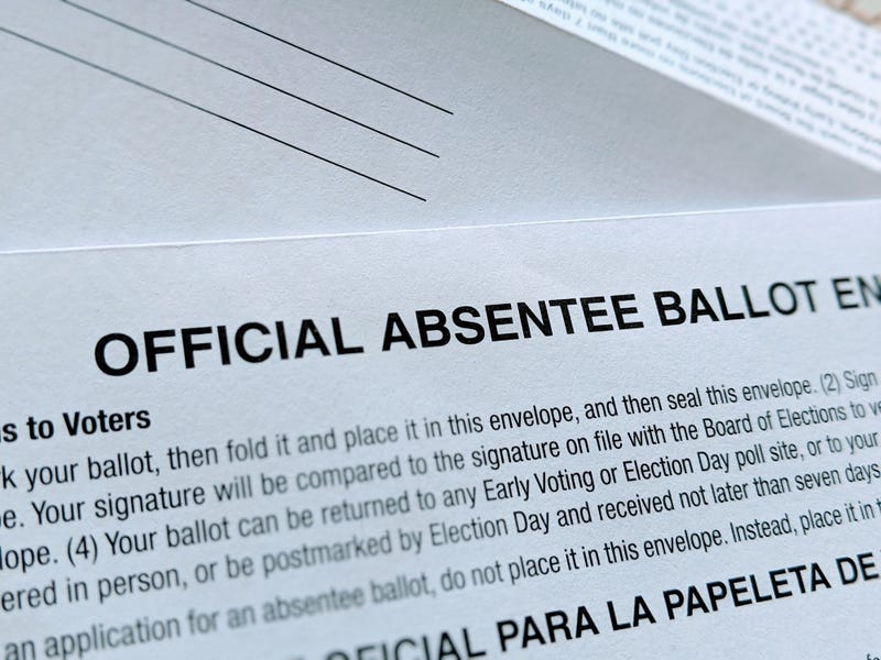 Absentee ballot for the 2020 Presidential Election.
