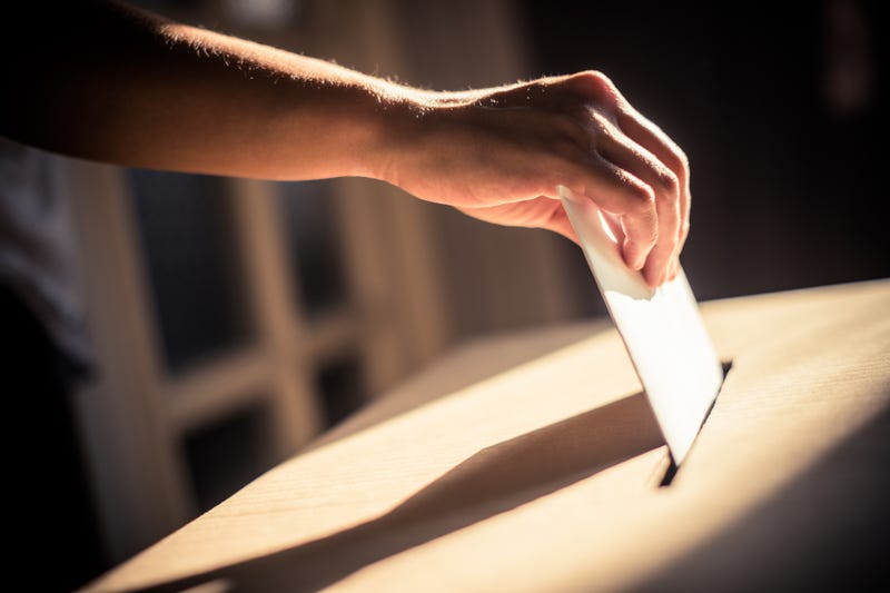 casting a ballot