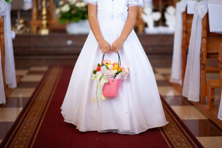Flower Girl At A Wedding