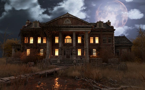 Creepy haunted house