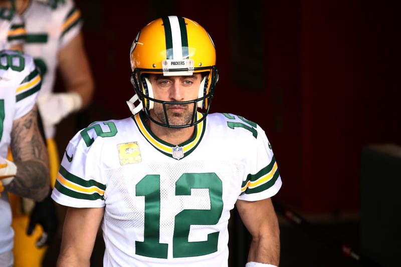 Green Bay Packers quarterback Aaron Rodgers in the tunnel.