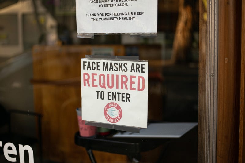 Face masks are required to enter sign