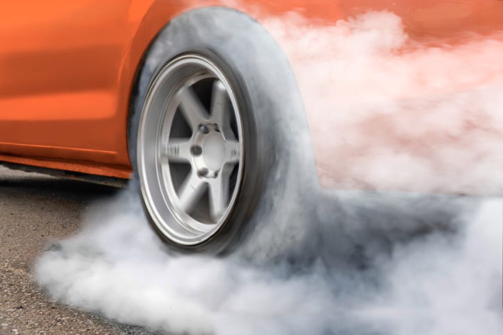 Drag race tire.