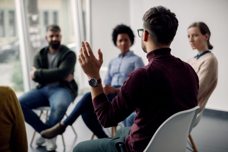Group therapy stock photo.