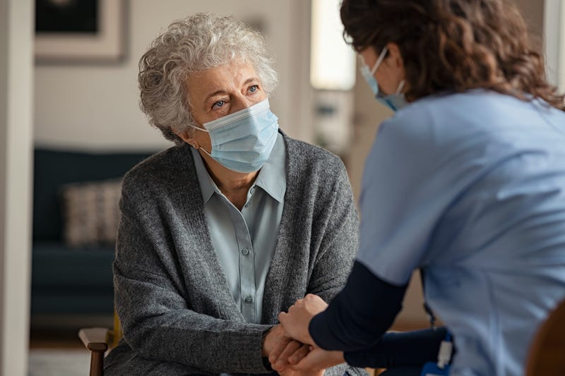 Woman in assisted living facility