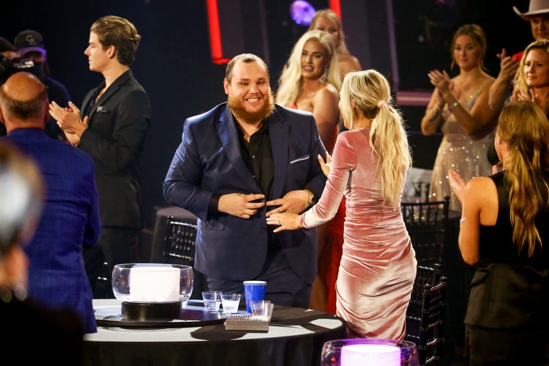 Luke Combs and wife Nicole Hocking at the CMA Awards