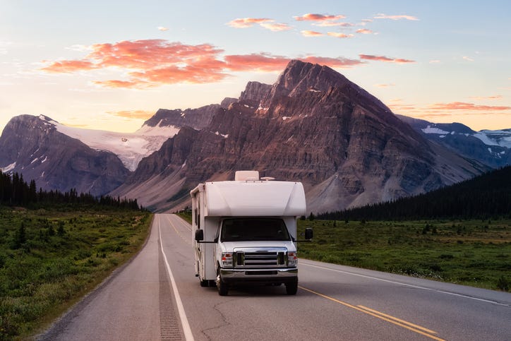 Scenic road in the Canadian Rockies
