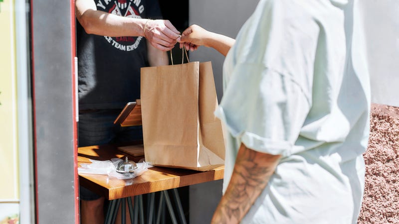 picking up takeout
