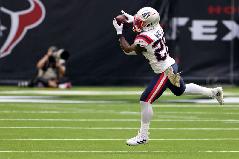 James White catches a pass against the Texans.