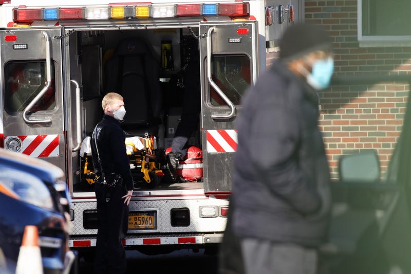 File photo: Medical workers tend to a patient at a Brooklyn hospital that has seen a rise in coronavirus-related cases on December 15, 2020 in New York City