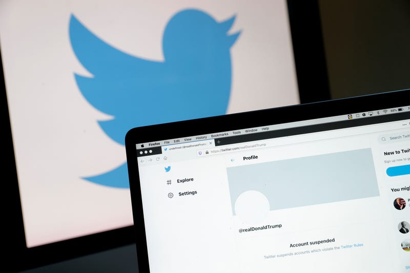 The suspended Twitter account of U.S. President Donald Trump.
