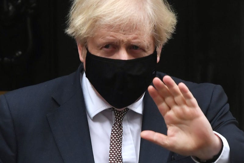 Prime Minister, Boris Johnson leaves number 10 Downing Street