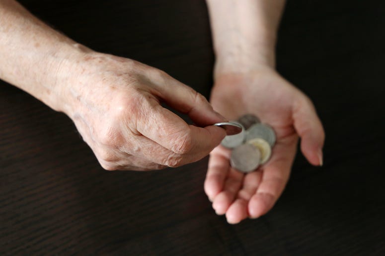 Man, Palm, Hand, Coins