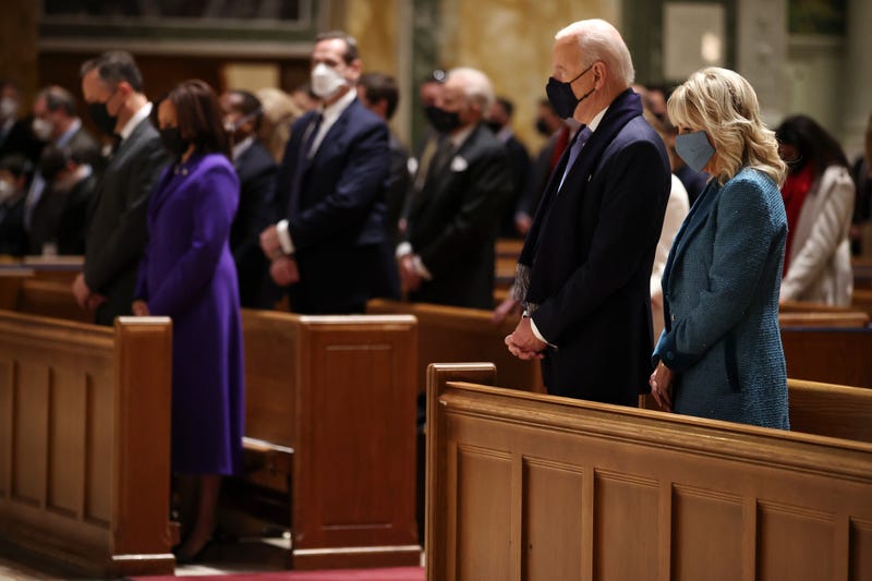U.S. President-elect Joe Biden and Dr. Jill Biden attend services at the Cathedral of St. Matthew the Apostle with Congressional leaders prior the 59th Presidential Inauguration ceremony on January 20, 2021 in Washington, DC. During today's inauguration ceremony Joe Biden becomes the 46th president of the United States.
