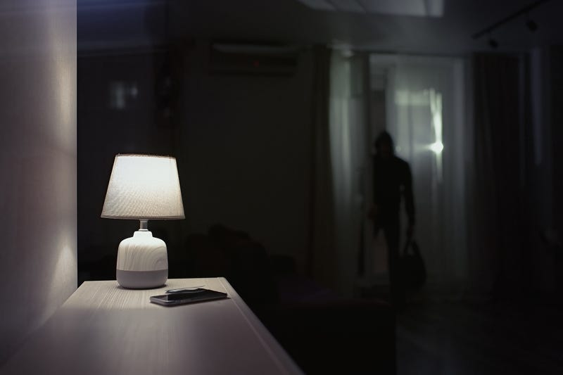 Burglar inside of a home.