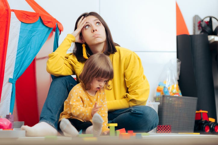 Annoyed babysitter