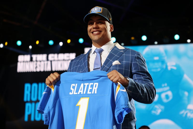 Chargers select offensive tackle Rashawn Slater in first round of 2021 NFL Draft.
