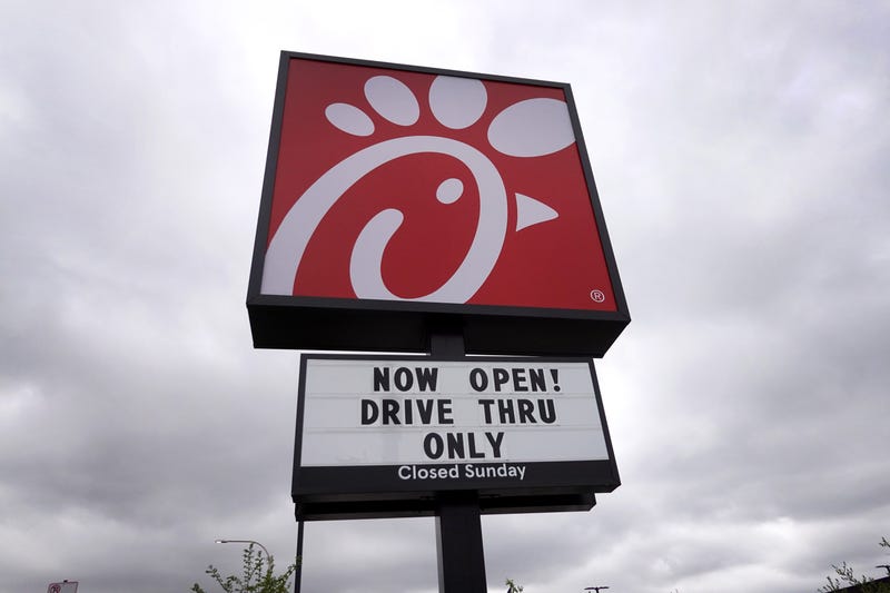 A sign outside of a Chick-fil-A restaurant