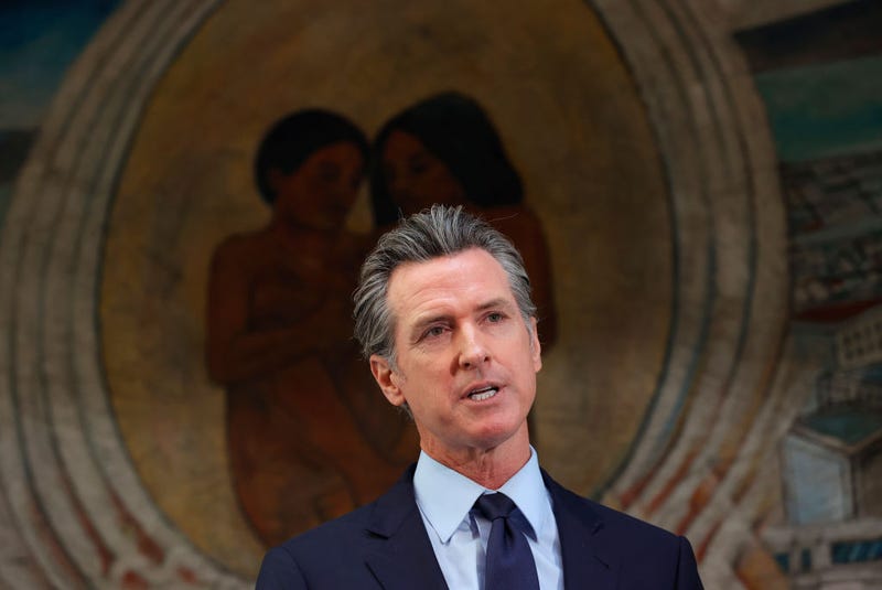 California Gov. Gavin Newsom speaks during a press conference at The Unity Council on May 10, 2021 in Oakland, California.