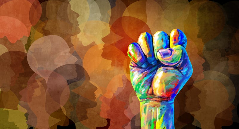 Hand fist in honor of Juneteenth