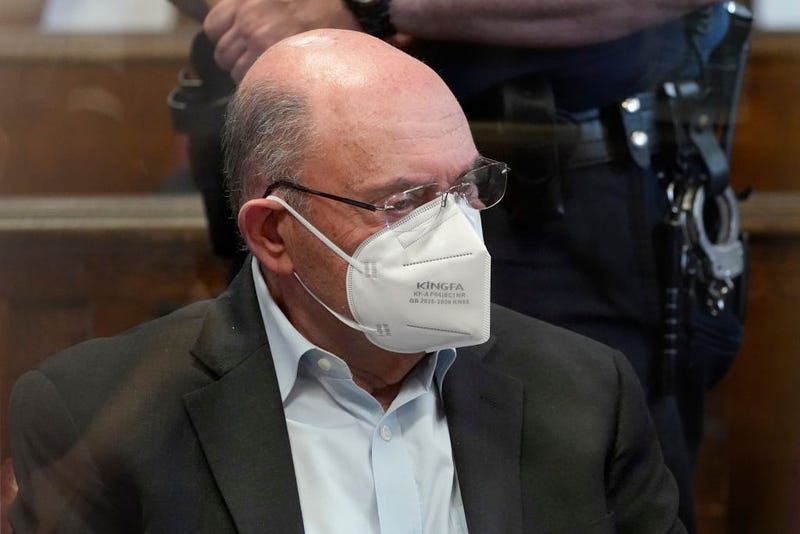 Trump Organization finance chief Allen Weisselberg appears in a New York court after turning himself in to authorities on July 01, 2021 in New York City.