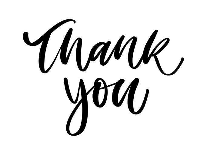 Thank you Slogan print