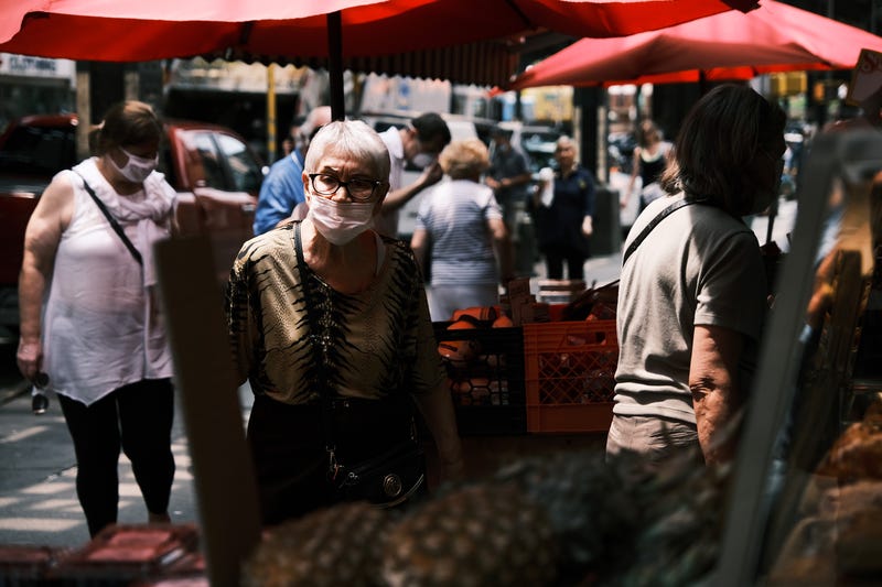 Residents of Brighton Beach Brooklyn shop on July 22, 2021 in New York City