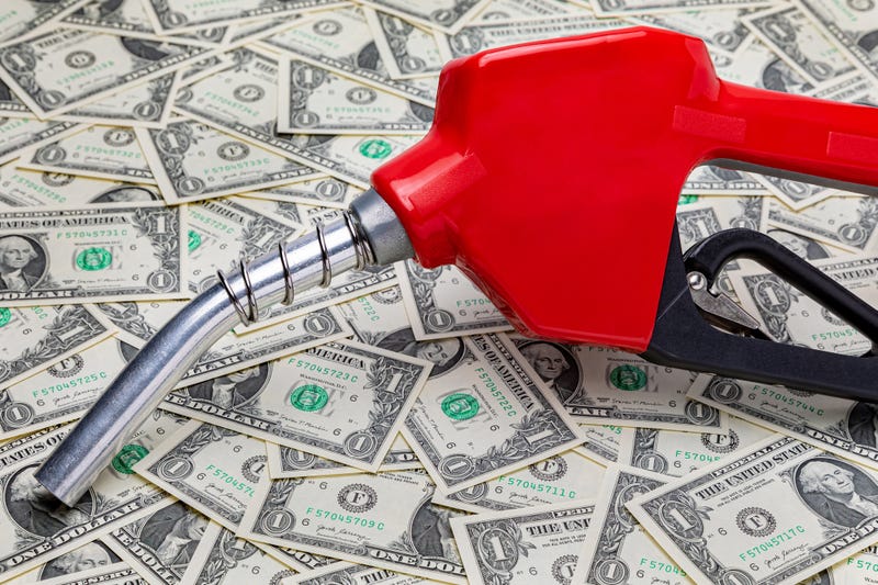 Gas pump and cash