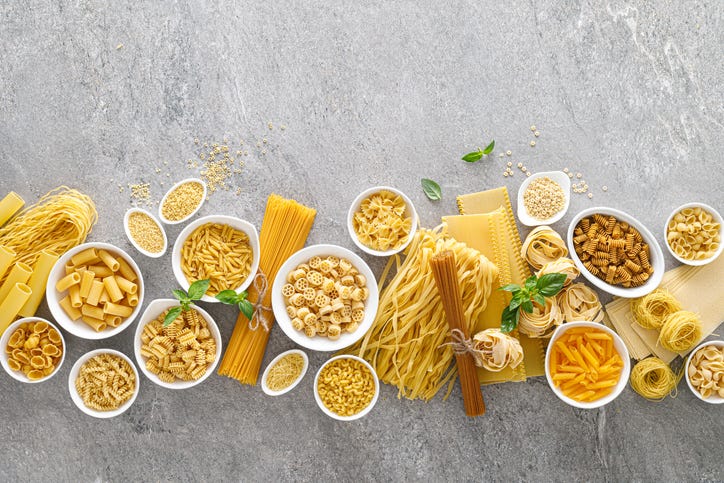 Various Pasta Noodles