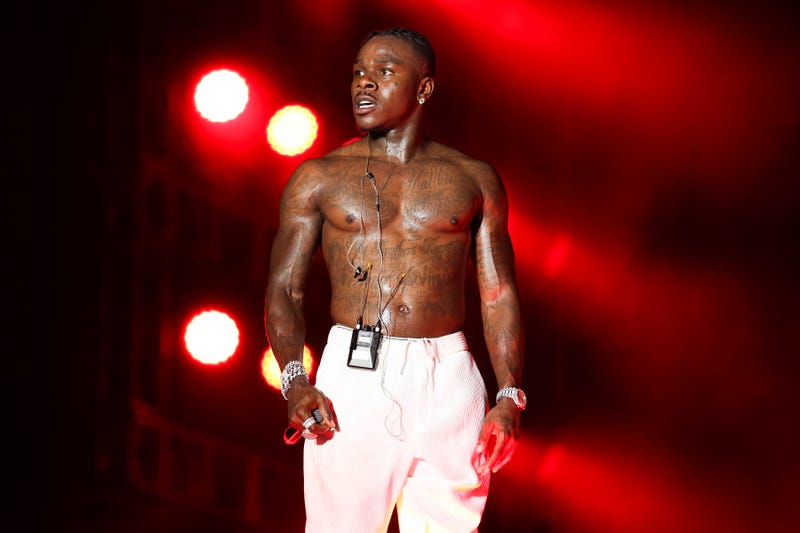 DaBaby performs on stage during Rolling Loud at Hard Rock Stadium on July 25, 2021 in Miami Gardens, Florida. (Photo by Rich Fury/Getty Images)