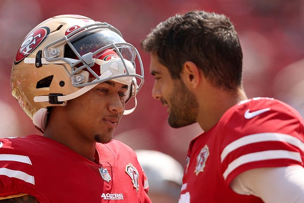 Trey Lance, Jimmy Garoppolo