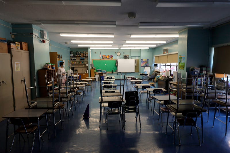 File photo: A classroom at Yung Wing School P.S. 124 on September 02, 2021 in New York City