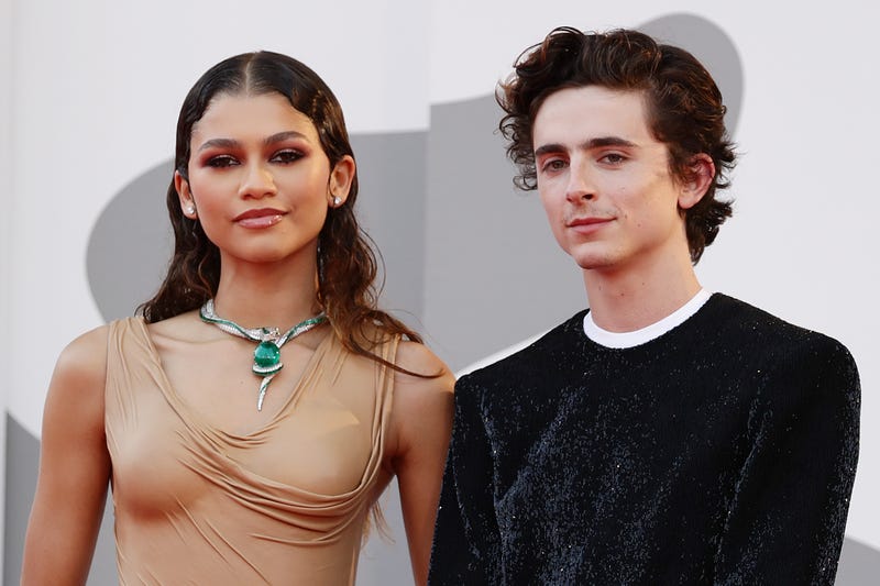 Zendaya and Timothée Chalamet attend the red carpet of the movie "Dune" during the 78th Venice International Film Festival on September 03, 2021 in Venice, Italy.