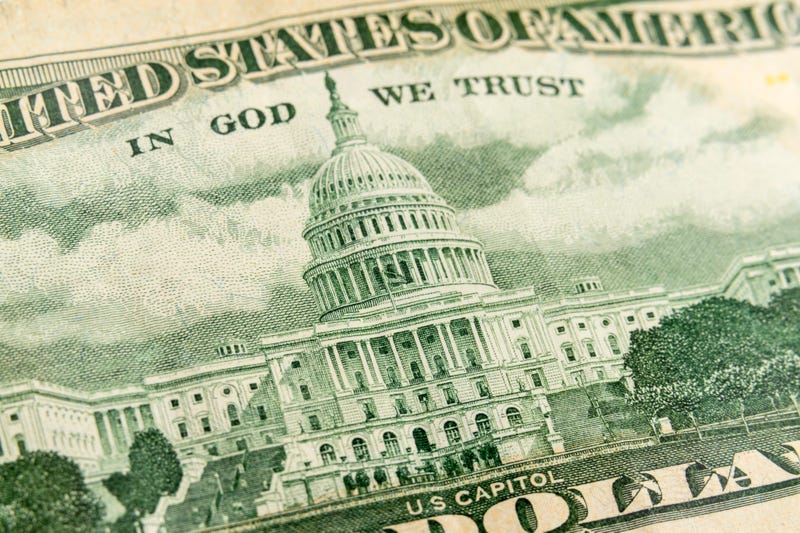 The back of a $50 bill