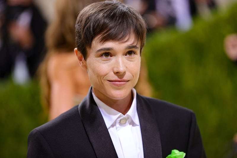 Elliot Page attends The 2021 Met Gala Celebrating In America: A Lexicon Of Fashion at Metropolitan Museum of Art on September 13, 2021 in New York City