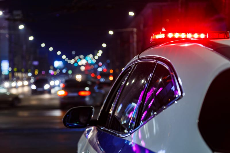 Police lights.