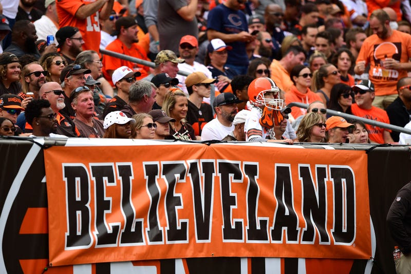 Cleveland Browns fans in the stands during the game against the Chicago Bears