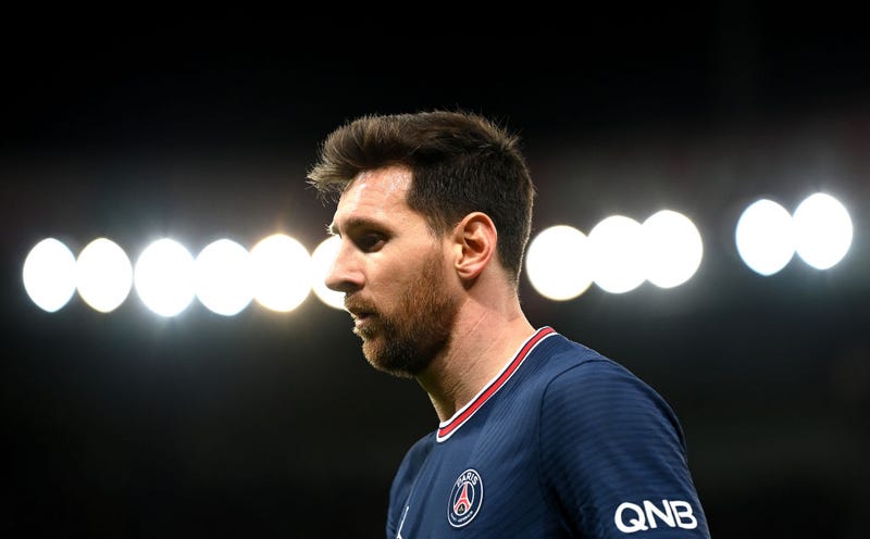 Lionel Messi of Paris Saint-Germain during the UEFA Champions League group A match between Paris Saint-Germain and Manchester City at Parc des Princes on September 28, 2021 in Paris, France.