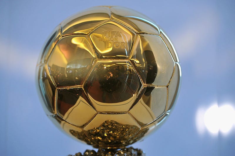 The FIFA Ballon D'Or trophy